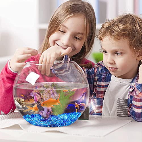 Image of Keedolla 2 lbs /900g Fish Tank Rocks Beads Aquarium, Clear Glass Pebbles Stones Gravel for Vases Fillers, Garden, Aquarium, Betta Fish Turtle Tank, Succulent Plants Decor - Sea Blue