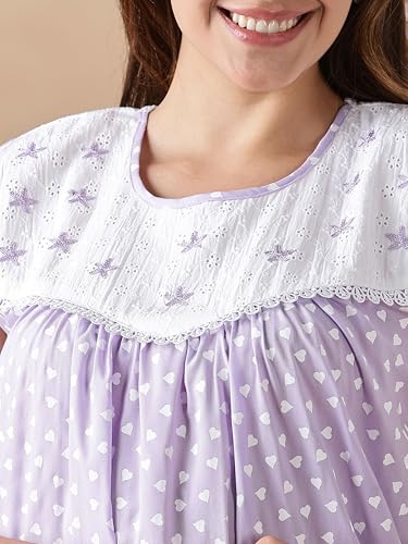 Image of 9shines Label Cotton Sleeveless Nighty | All Over Print Maxi Night wear for Women | Full Length Night Gown Night Dress for Women Stylish (Cotton Sleeveless 25)