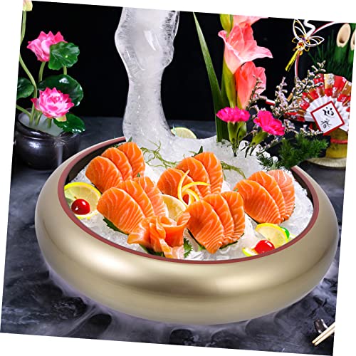 Set 2 platos sushi estilo sashimi con base de madera miniatura 4