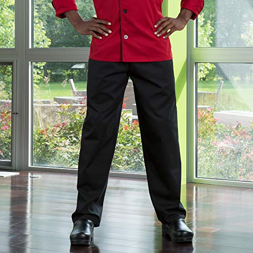 Uncommon Threads Mens Classic Baggy With 3" Elastic Waist Chefs Pants, White, Large Us #TOP4