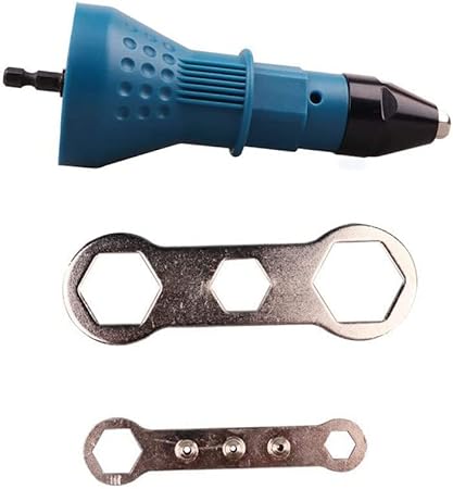 Rswilwy Rivet Nut Drill Adaptor Riveting Tool Insert Nut Hand Tool Power Machine Accessories (blue)
