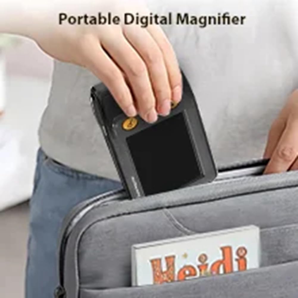 Lupa de Video Digital para Personas con Baja Visión, Lupa Electrónica, Ayuda de Lectura para Personas Mayores, Pantalla LCD de 3,5 Pulgadas, Zoom de 2-25x, Color Negro.