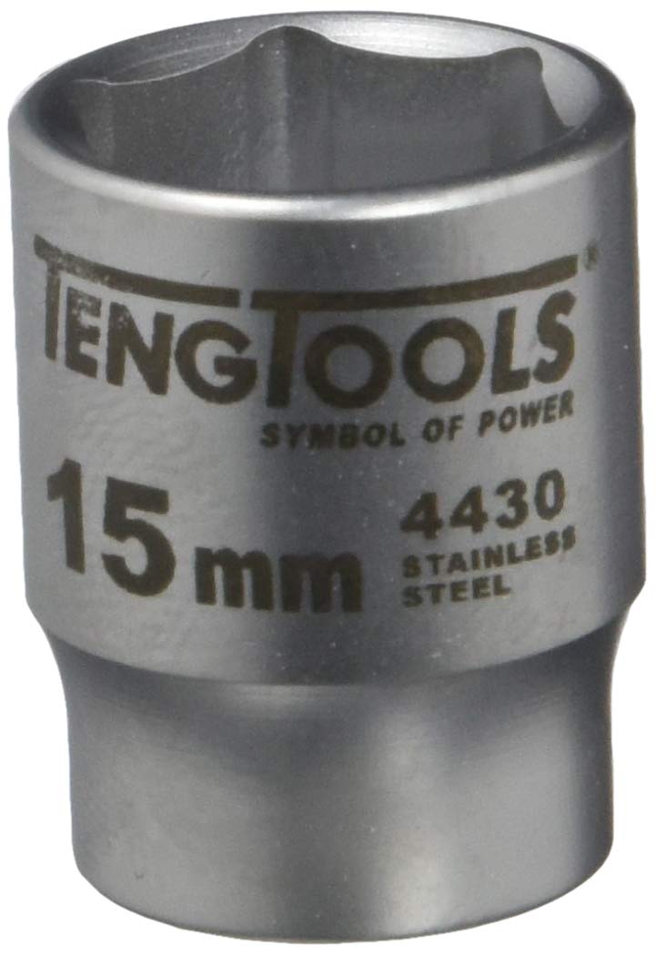 'Tengtools Socket – 3/8 Stainless Steel. 15 mm