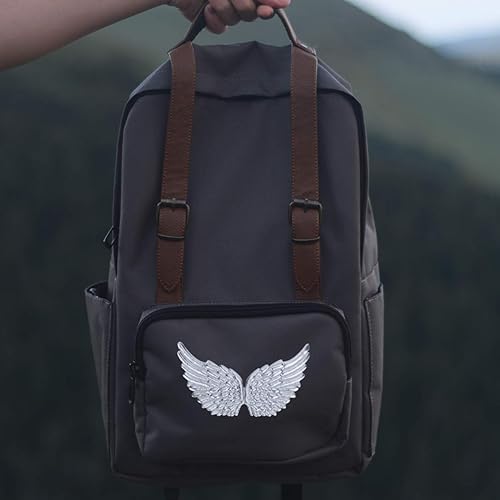 Miniatura 9 de NUOBESTY Parches de alas de ángel para manualidades, accesorios para el cabello, 12 unidades (plateado)