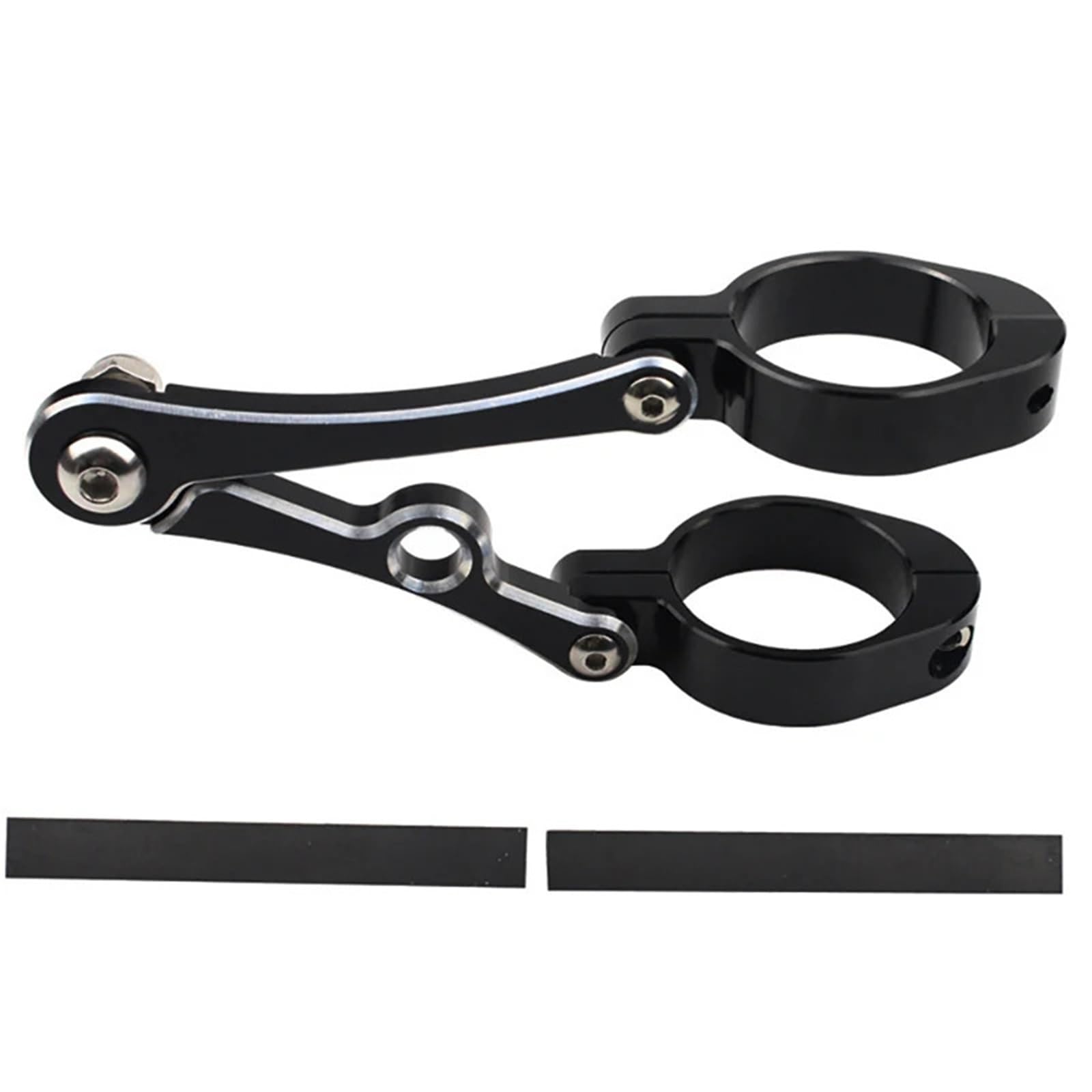 Motorcycle Headlight Bracket Mount Clamp 39mm-41mm CNC Fork Tube Spotlight Holder ForCafeRacer Chopper Universal headlamp Bracket(Black)