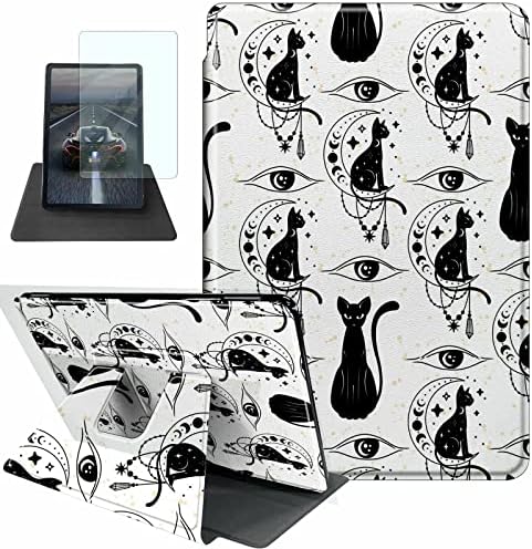 for All-New 6" Basic Kindle 11th Generation (2022 Release),360 Degree Rotating Folding Stand Protective Cover with Auto Sleep/Wake for Kindle 11th E-Reader,Cute Eyes and Cat