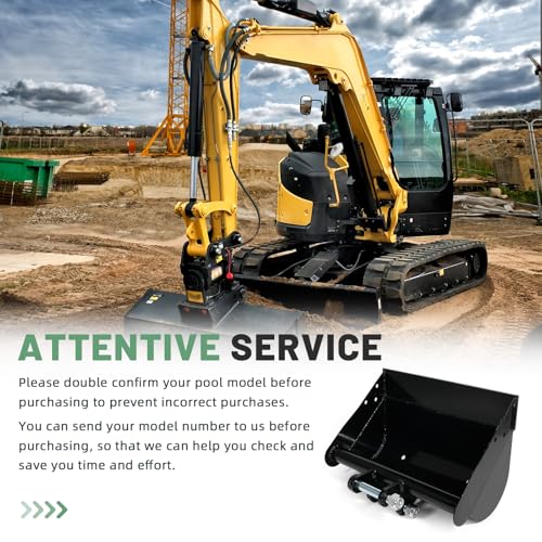 Image of Mini Excavator Bucket - 500mm Plain Mud Bucket w / 2 Pins