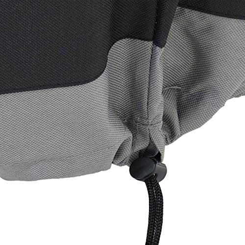 Sunnydaze Round 2-Tone Outdoor Fire Pit Cover - Gray/Black - Heavy Duty 300D Polyester Exterior Circular Winter Cover For Fire Pit - Waterproof And Uv-Resistant - 48-Inch X 18-Inch #TOP4