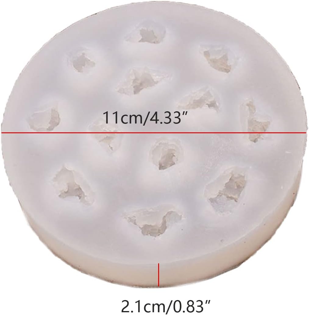12 Cavities Popcorn Silicone Sugarcraft Mold for Cake Cupcake Topper Decor Candy Polymer Clay Resin Mold Party Supply Soap Baking Mould Tools