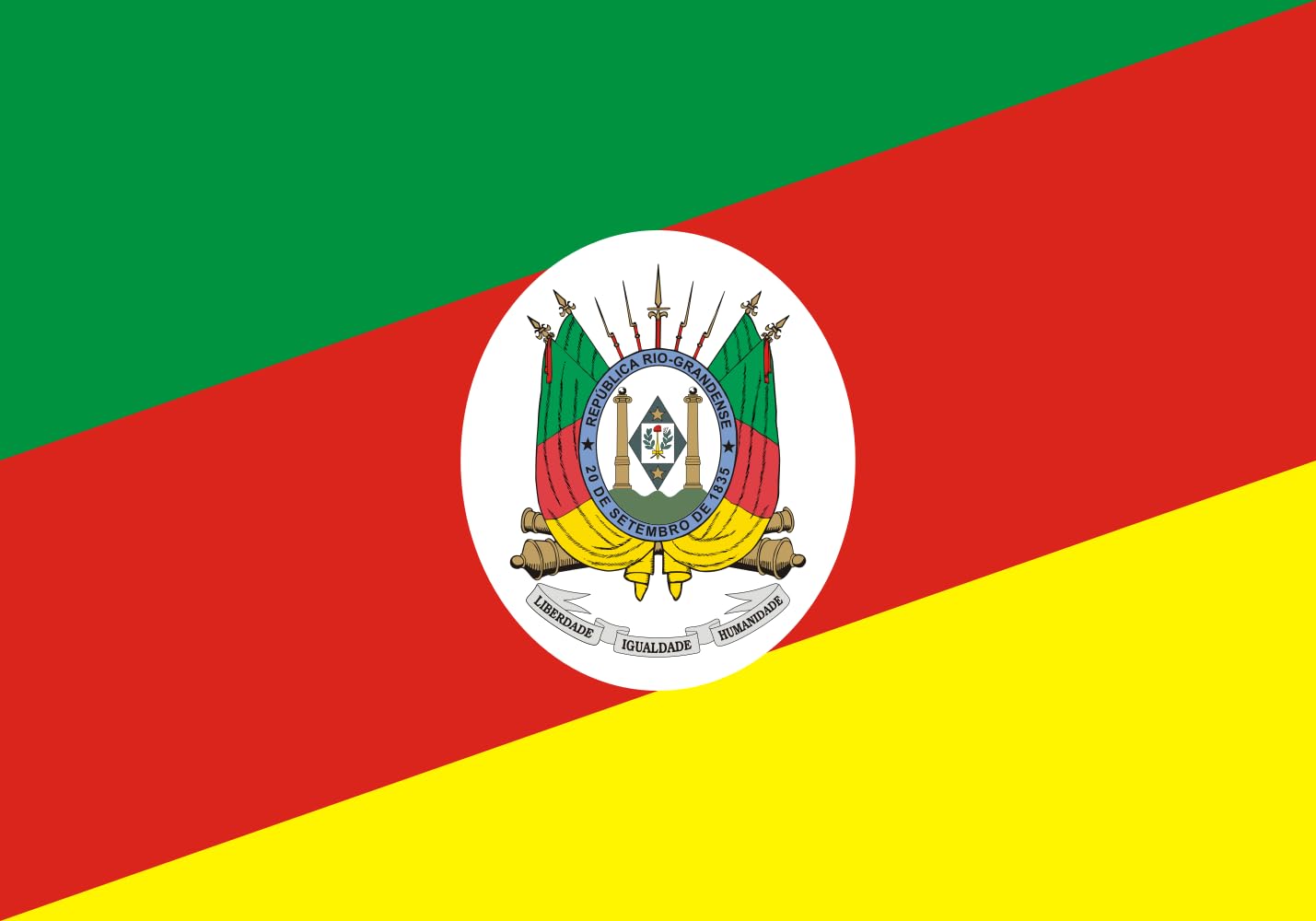 Drapeau Rio Grande do Sul 0.96m² idéal pour pavoiser votre salon