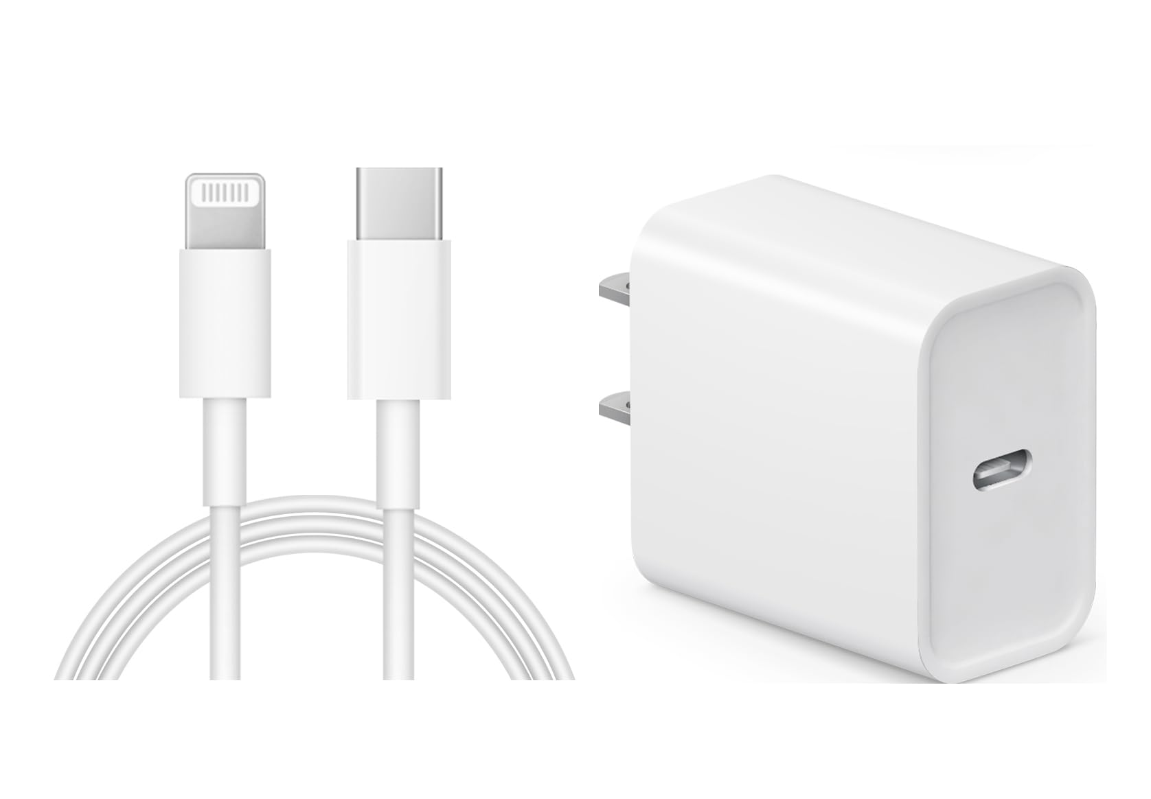iPhone Charger Fast Charging Super Fast Charger USB C Charger 20W Wall Charger Blcok with 6FT Cable Fast Charging Adapters for iPhone 14/13/12/Pro Max/Pro/11/ iPad