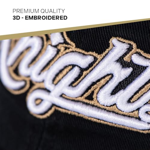 Gorra bordada ajustable negra estilo Baseball UCF miniatura 3