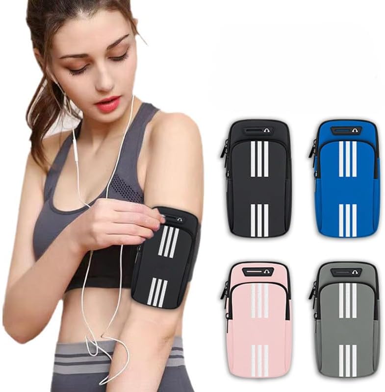 Miniatura 2 de Soporte para teléfono para correr, senderismo, brazalete, impermeable, para correr, gimnasio, bolsa universal para teléfono inteligente con orificio