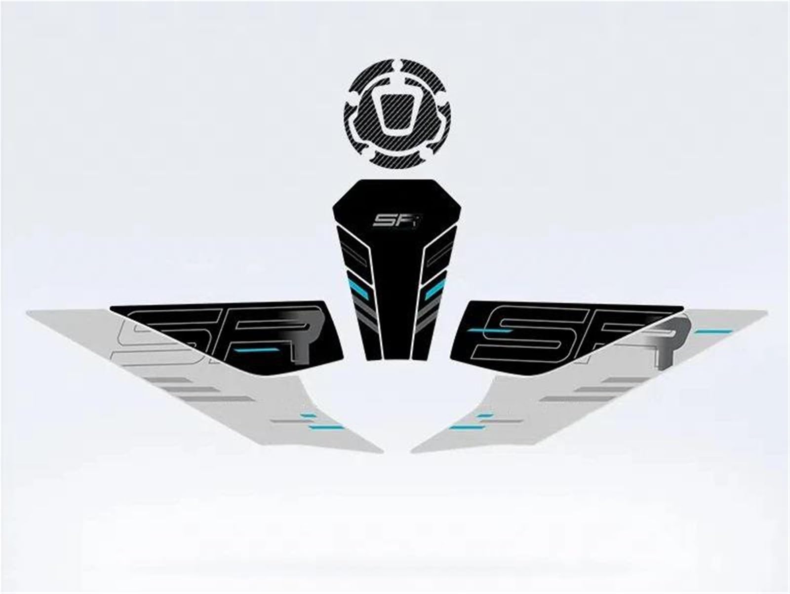 Ysdsls Color28 For Cfmoto 675Sr-R 2024 Motorcycle Fuel Tank Kit Sticker Protector Traction Pad Decals Frosted(Color28)