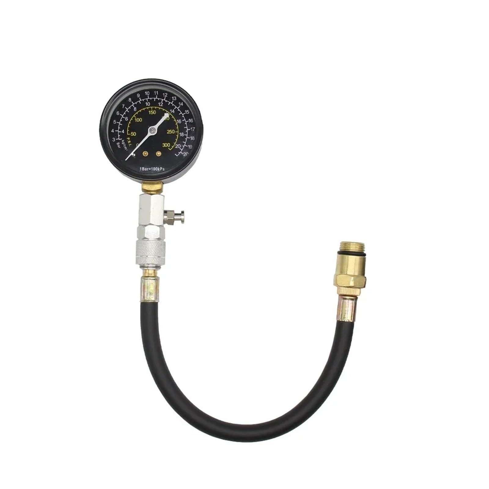 Manómetro, Probador de compresión cilindro motor automático, herramienta mantenimiento encendido 14mm y 18mm, 1 Uds