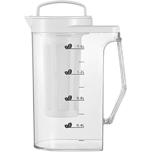 HEAVENGLOW Cold Brew Coffee Maker Iced Coffee Brewer for Lemon Water Kitchens Household 1.6L