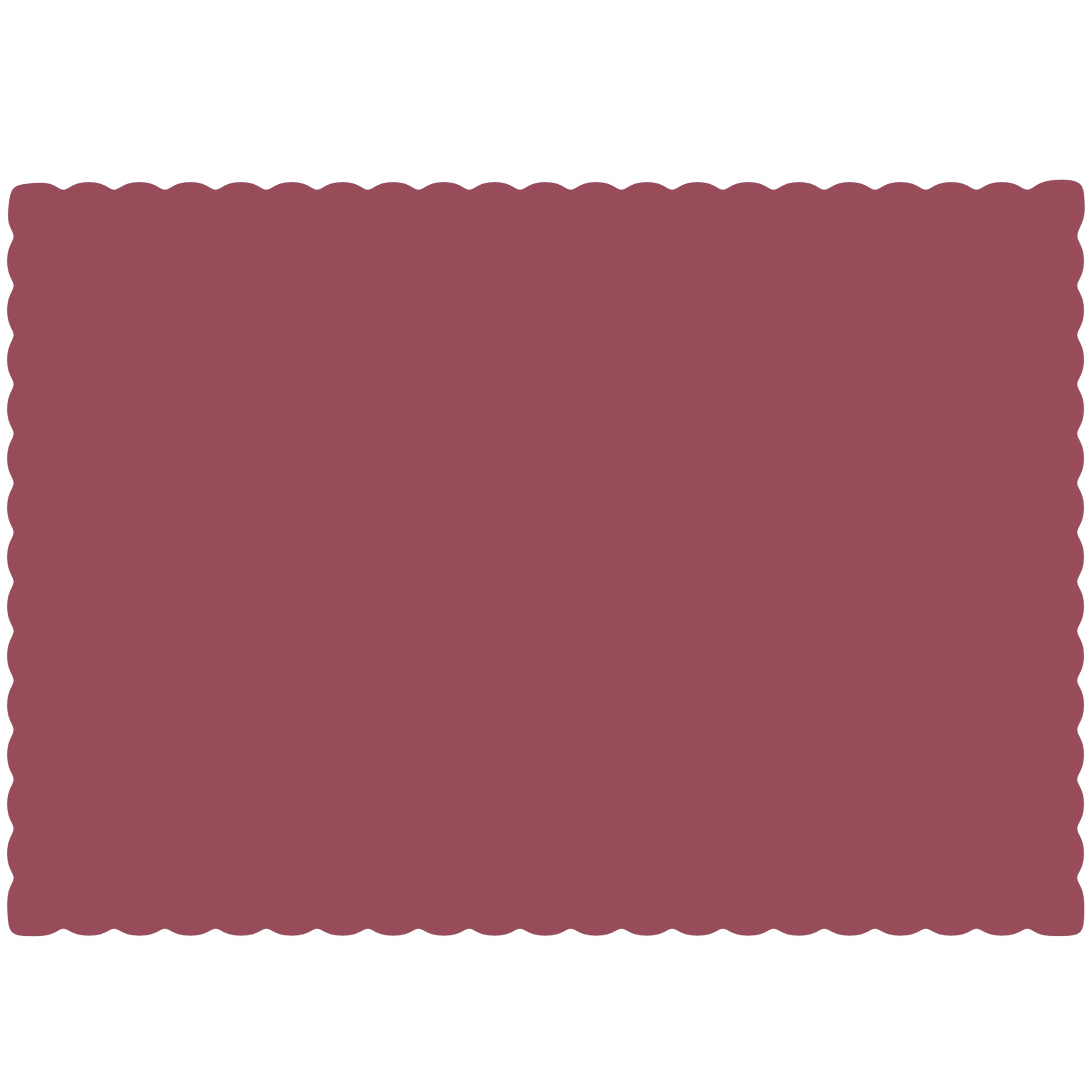 Rupert And Jeoffrey's Trading Co. Burgundy Paper Placemats - Disposable - Scalloped Edge (, 500)