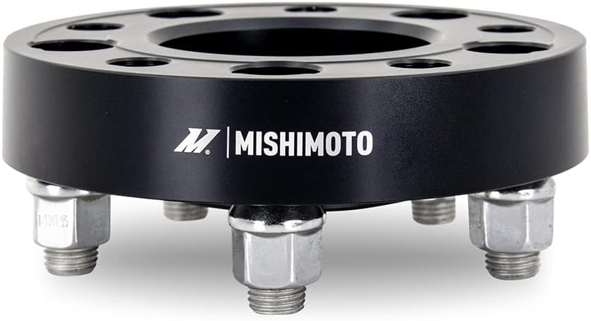 Mishimoto Wheel Spacers, 5x114.3, 60.1 Center Bore, M12x1.5, 35mm Thick, Black