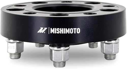 Miniatura 3 de Mishimoto MMWS-001-250BK - Espaciadores de rueda compatibles con orificio central 5X114.3 2.776 in, M14 X 1.5, 1.00 pulgadas de grosor, negro