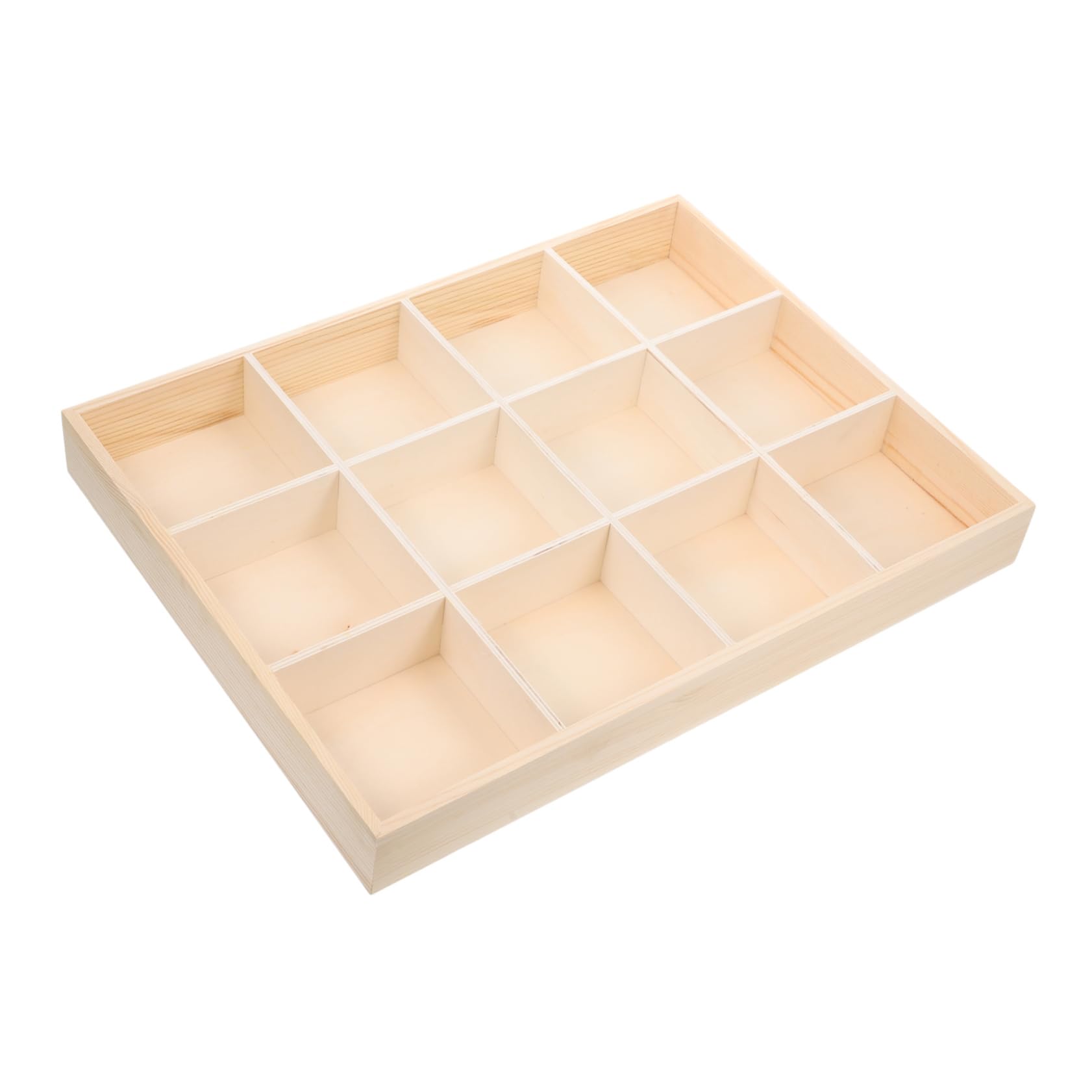 Operitacx Caja De Almacenamiento De Madera Múltiples Compartimentos Para Organización De Escritorio Para Maquillaje y Accesorios Elegante y