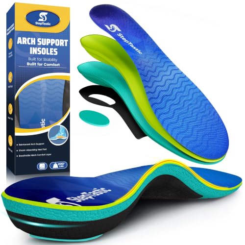 StepTastic High Arch Support Inserts for Men & Women, 220+ LBS Insoles - image 1