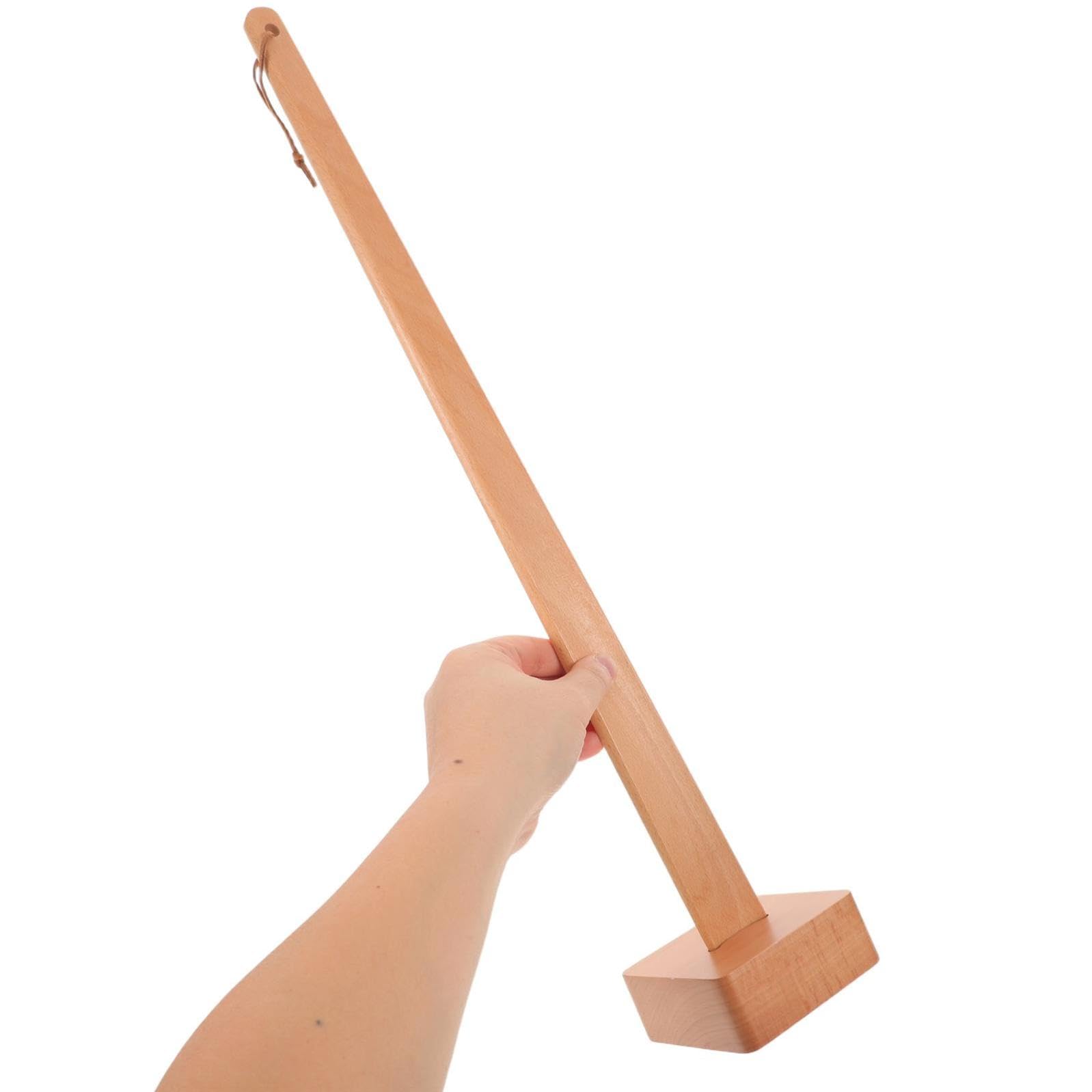 Calzador Ergonómico de Madera Mango Largo de 55 CM y Base Estable Antideslizante, Accesorio para Facilitar el Calzado en Adultos y Hombres, para Uso en Interiores