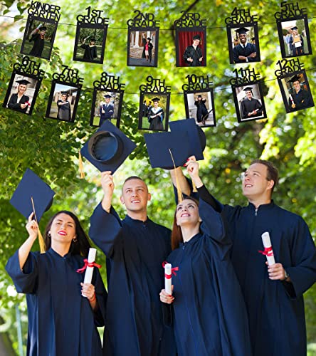 Image of 5x7 Graduation Photo Banner, Graduation Decorations 2026 2027 Grad Party Decorations, K-12 Picture Banner Senior Class of 2026 Decor for High School Party Supplies SG080BK