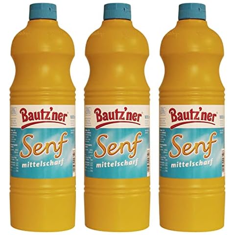 Bautzner - Senf Mittelscharf 1000ml 3er Pack - 3x1000ml Cover