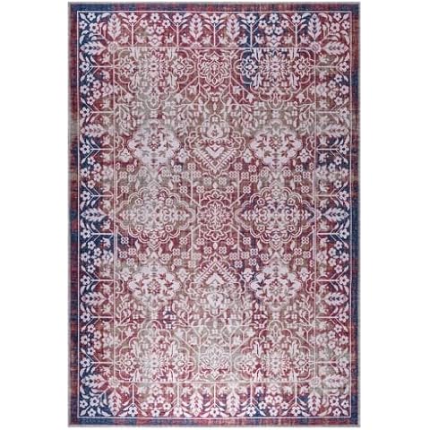NETLINE HOME - Loomx Machine Washable Area Rugs for Kitchen, Bedroom, Hall,Large Living Room, Kid - Traditional Turkish Rugs carpet flooring - Classic Oriental Design Rug - 160 X 230 CM Medium Cover