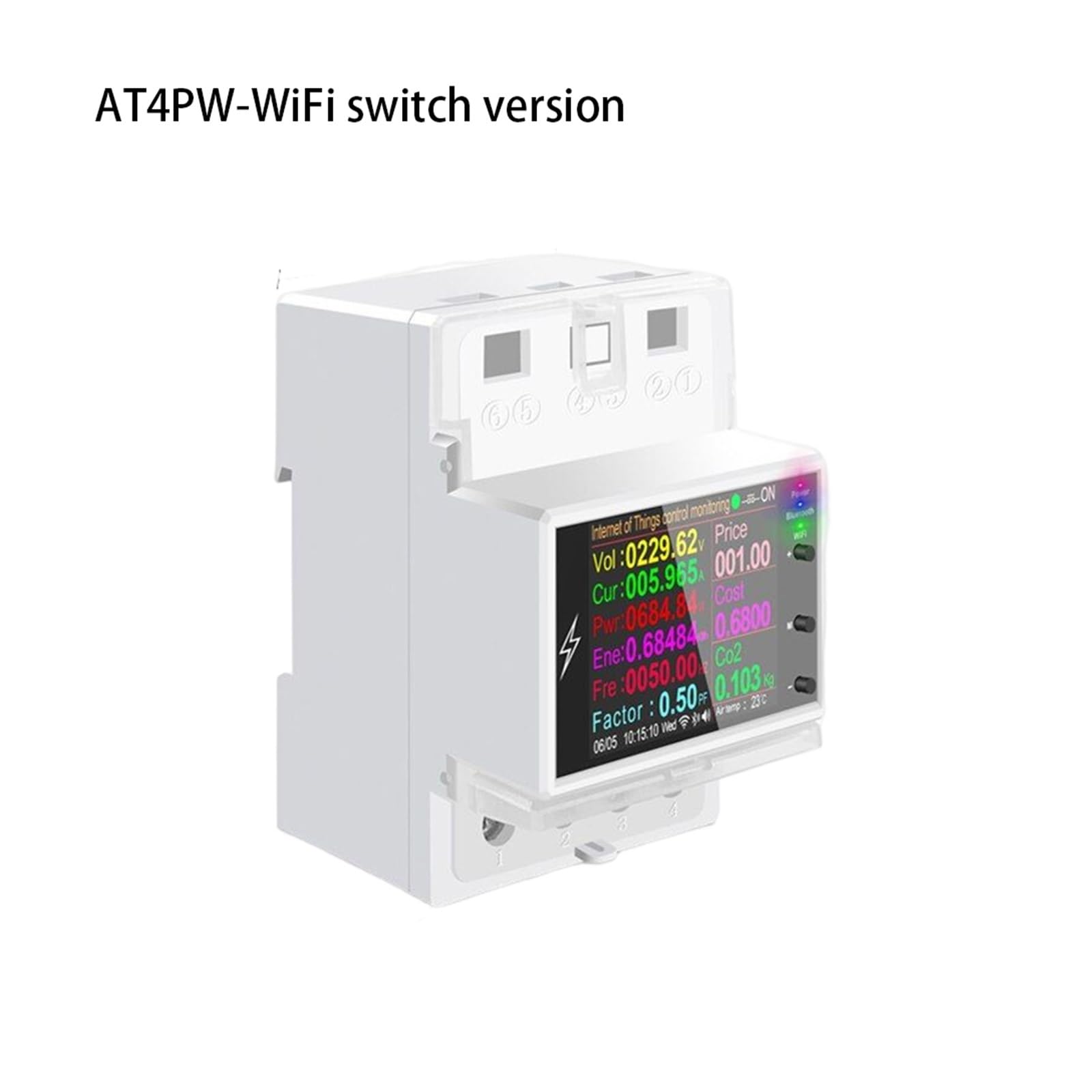 Cyfrowy licznik energii elektrycznej 100A Tuya WIFI Na Szynę Din Inteligentny Przełącznik Zdalnego Sterowania Cyfrowy Wzmacniacz Energii Kwh Miernik Współczynnika Częstotliwości(WIFI)