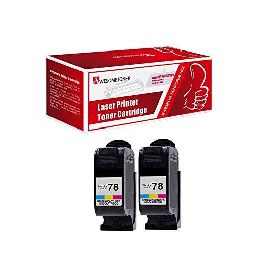 2 Pack HP C6578DN (HP 78) Color Ink Cartriadge Compatible for Hp Ink Cartridge 51645a 45 45a C6578dn C6578 78 6578 Combo Pack