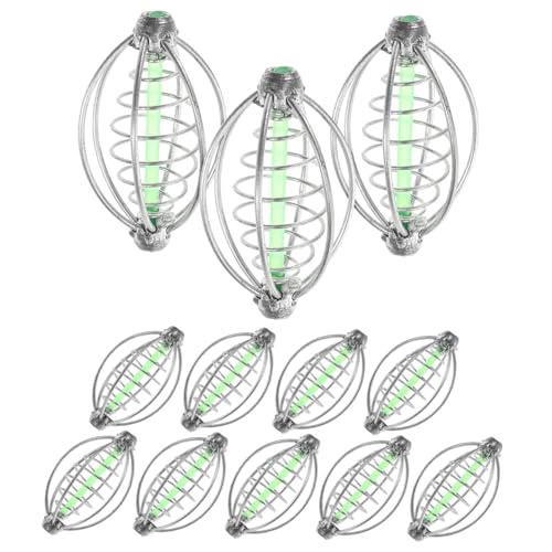 Toyvian 12pcs Portable Fishing Bait Cages Lightweight Lure Holders for Carp Fishing Feeder Durable and Easy to Use for Outdoor Activities