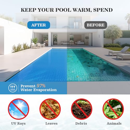 Cubierta solar para piscina 7.1 x 7.1 ft UIRWAY azul miniatura 5