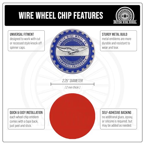 Image of Zenith Chrome & Candy Blue Metal Wheel Chip Emblem (Single) | Triple Chrome Plated Solid Metal Wheel Chip Emblem 2.25 inch | for Lowriders with Recessed Knock Off Spinner Caps