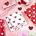 Whaline 100 Sheets Valentine's Day Tissue Paper Red and White Heart Wrapping Paper Romantic Art Craft Gift Packing for DIY Mother's Day Wedding Anniversary Birthday Baby Shower Holiday Party Decor
