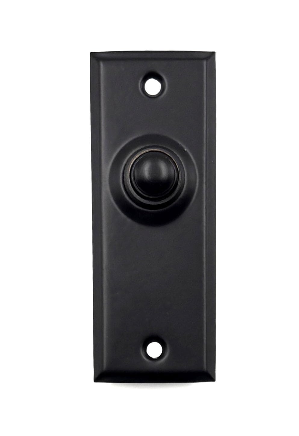 A29 Iron Push Button Doorbell, Black Powder Coat