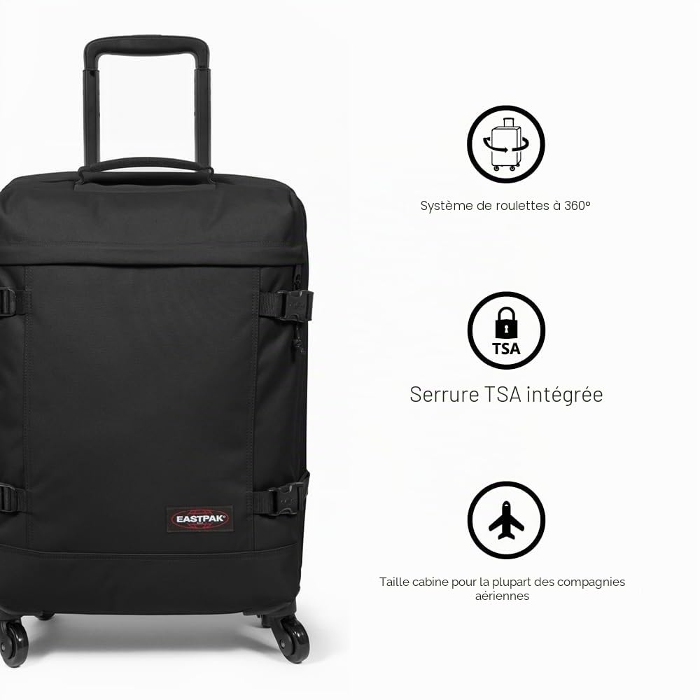 EASTPAK TRANS4 S Valise, 54 x 35 x 23 cm, 44 L - Black Denim (Gris)