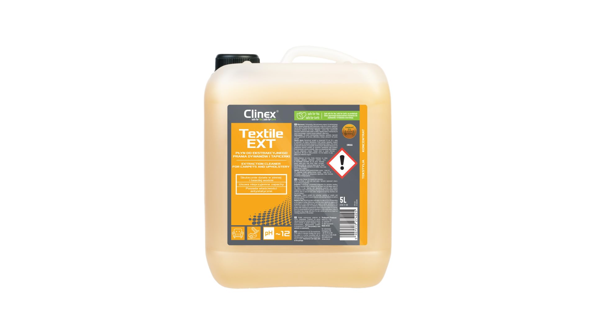 CLINEX Textile Ext płyn do prania dywanów i tapicerki, 5 l