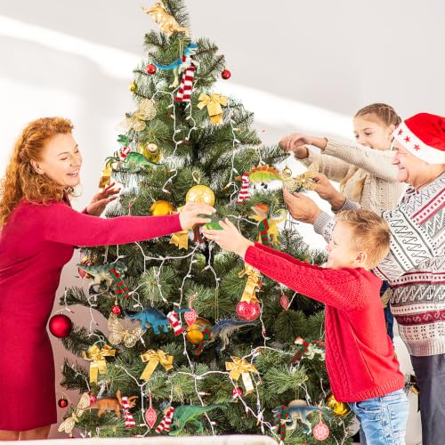 Image of Mulbozy 12 Pcs Dinosaur Ornaments for Christmas Tree,Dinosaur Christmas Set