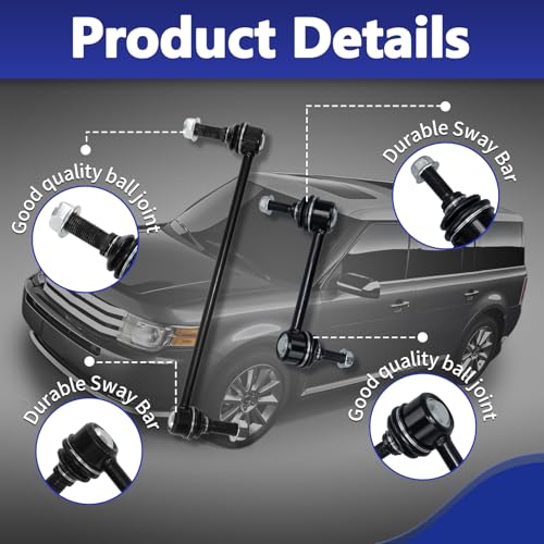 HAWK BROTHER 4Pcs Front & Rear Sway Bar Links K750388 K750393 Stabilizer Bar End Link Kits Compatible With 2010-2019 Ford Taurus Flex Police Lincoln MKS MKT by HAWK BROTHER - Used condition - Image 4