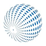 Globo terráqueo a cuadros en blanco y negro, esfera de ajedrez 3D Calcomanías de pared de PVC 36x36.1cm No se cae Azul