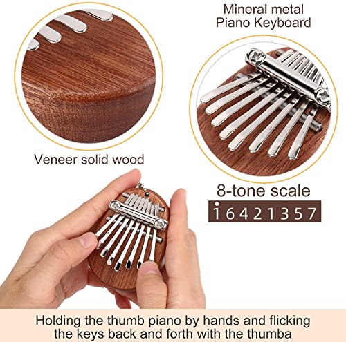 Saitec Mini Kalimba 8 Keys Thumb Piano, Mini Thumb Piano, Portable Wood Finger Piano, Marimba Musical Kalimba Instrument For Kids Adults Beginners Gifts, Christmas Gift For Kids #TOP3