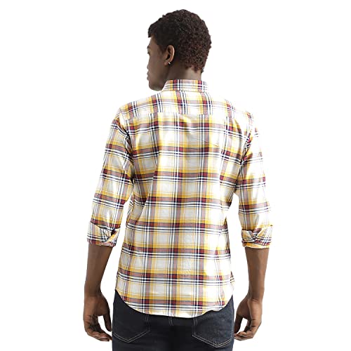 Image of UNITED COLORS OF BENETTON Men's Cotton Solid Slim Fit Shirt