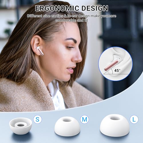 Image of Wireless Bluetooth Earphones, Bluetooth 5.3 Earphones with 42H LED Screen Playtime, Hi-Fi Stereo Sound Noise Reduction ENC 4 Mic Touch Control IPX7 Waterproof Earphone for iOS Android Pink