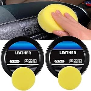 2PCS Leaber Cleaning and Care Cream & Cleaning Paste for Leather Care, Multifunctional Cleaning and Care Balm, Automotive Interior Leather Cleaning Cream (160g,2PCS)