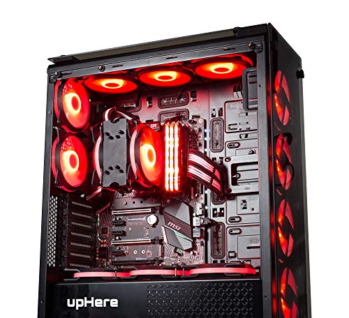upHere 3-Pin LED Ventola da 120mm Super Silenzioso 3 Pack, LED Rosso/T3RD3-3-IT