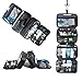 BAGSPRITE Large Hanging Toiletry Bag for Men and Women - Water-Resistant Travel Toiletry Bag - Makeup Cosmetic Bag Travel Organizer for Accessories, Shampoo, Full-size Container