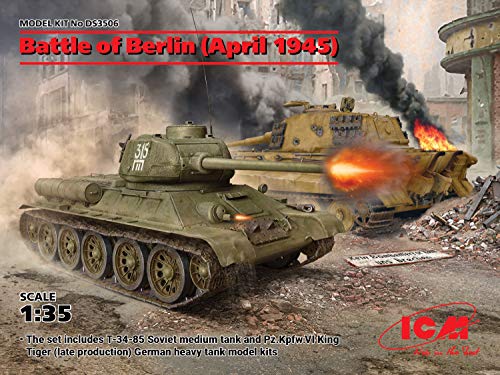 Diorama complet ICM 1:35 Bataille de Berlin fini les décors manquants