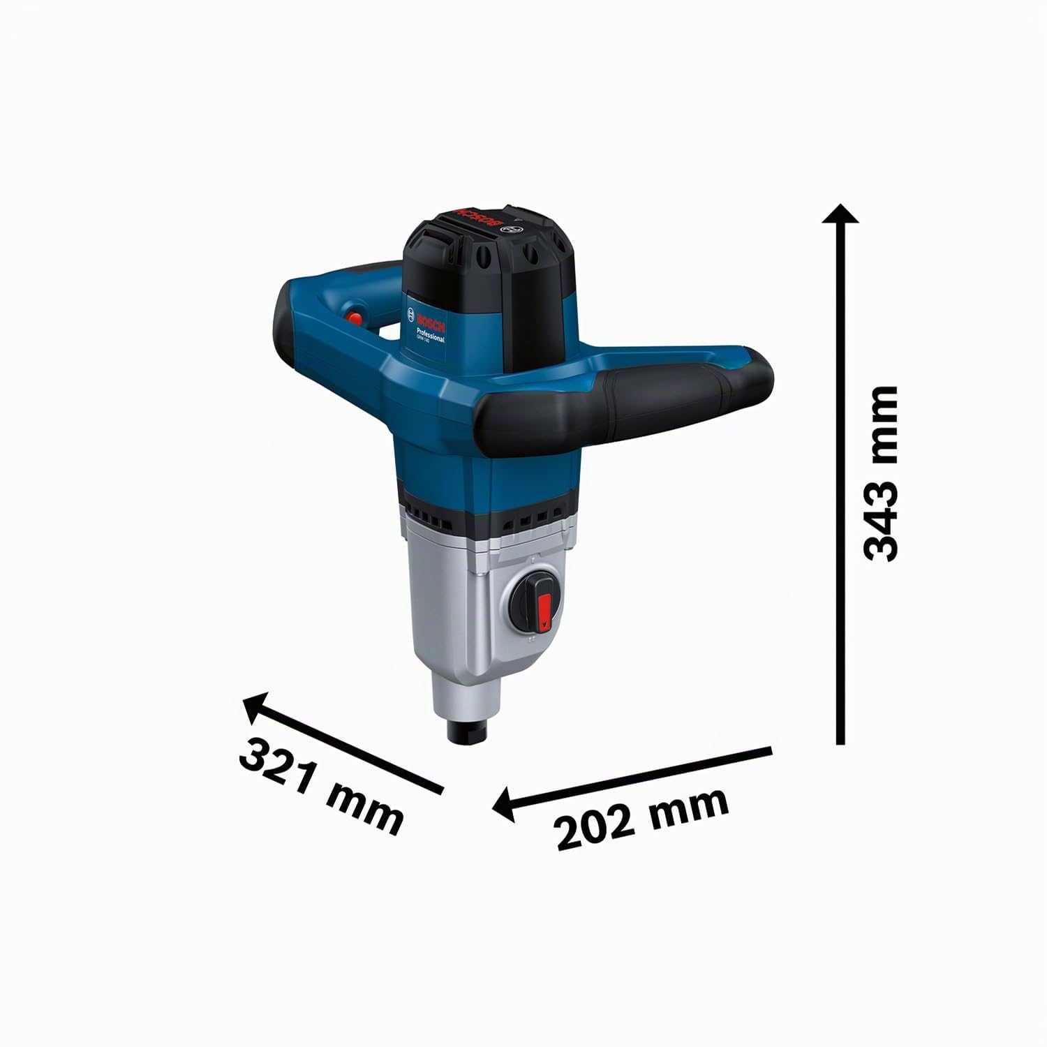 Bosch Professional Mezcladora GRW 140 (potencia de 1400 W, dos posiciones de velocidad, con función electrónica de arranque suave)