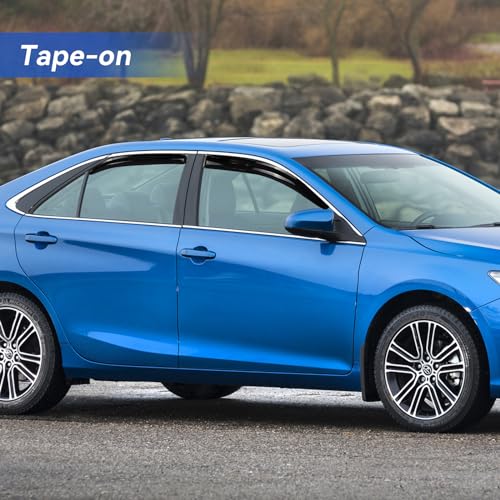 Image of Window Visors Rain Guards Shield for 2012 2013 2014 Toyota Camry, Out-Channel Window Vent Wind Deflectors Visors Shades for 12 13 14 Camry